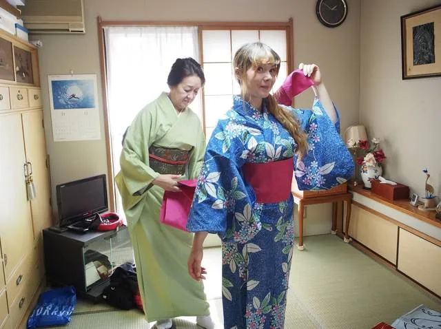 Wearing A Japanese Kimono
