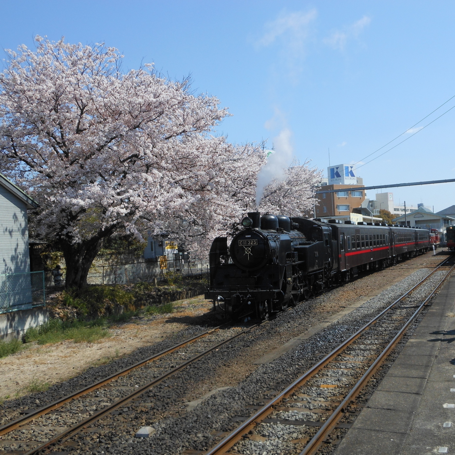 Nostalgic Steam-locomotive train riding in Tochigi Pref.