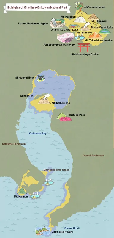 highlights of kirishima kinkowan national park