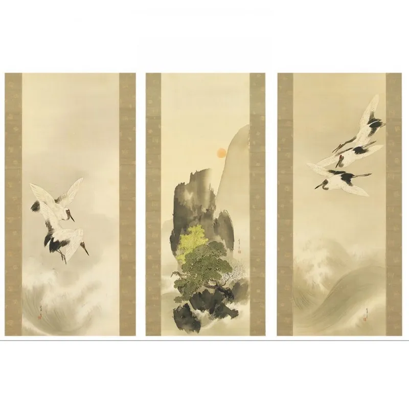 Mt. Penglai and cranes